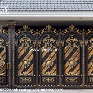 Makan Ka Gate, Sliding Grill Gate Design Main Gates-contemporary Gates
