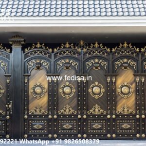 Square Bar Gate Design, Double Gate Design Main Gates-contemporary Gates