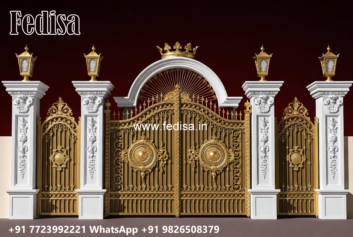 Front Door Entry Gates, Plain Sheet Gate Design Main Gates-contemporary Gates