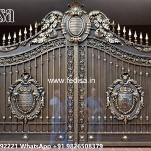 32 Fold Gate Design, Entrance Gate Designs For Residential Complex Main Gates-contemporary Gates