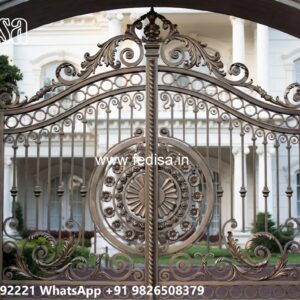 Iron Grill Gate Design, Wheel Gate Design Main Gates-contemporary Gates
