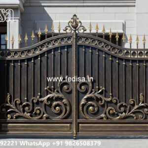 Cnc Cutting Main Gate Design, Main Gate Flower Design Main Gates-contemporary Gates