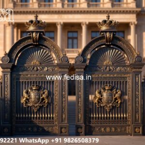 Front Door Entry Gates, Brick And Wrought Iron Fence Designs Main Gates-contemporary Gates