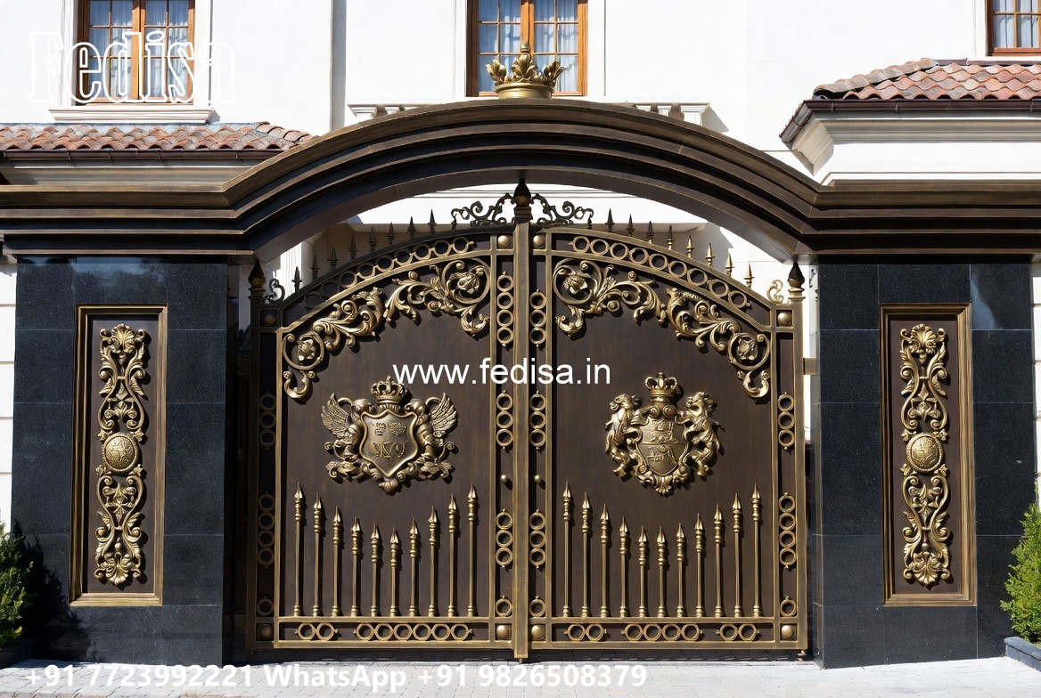 53 Fold Gate Design, Boundary Wall Steel Grill Design Main Gates-contemporary Gates