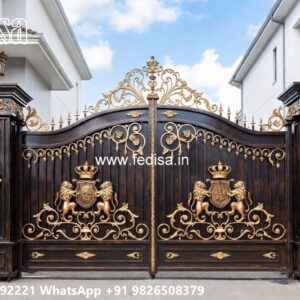 Boundary Wall Grill, Steel Bar Fence Design Main Gates-contemporary Gates