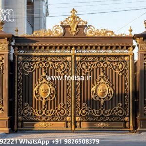 Boundary Wall Grill, Main Gate Design Iron And Steel Main Gates-contemporary Gates