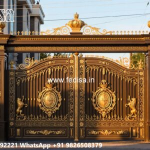 Iron Grill Gate Design, Four Fold Gate Design Main Gates-contemporary Gates