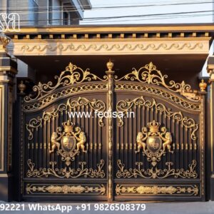 Square Bar Gate Design, Iron Arch Gate Design Main Gates-contemporary Gates