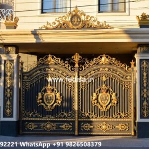 Iron Grill Gate Design, 9 Feet Gate Design Main Gates-contemporary Gates