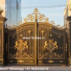 Royal Gate Design, Steel Gate Laser Cutting Design Main Gates-contemporary Gates