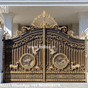 Boundary Wall Grill, Steel Bar Gate Design Main Gates-contemporary Gates