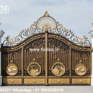 89 Fold Gate Design, Cast Iron Design For Gate Main Gates-contemporary Gates