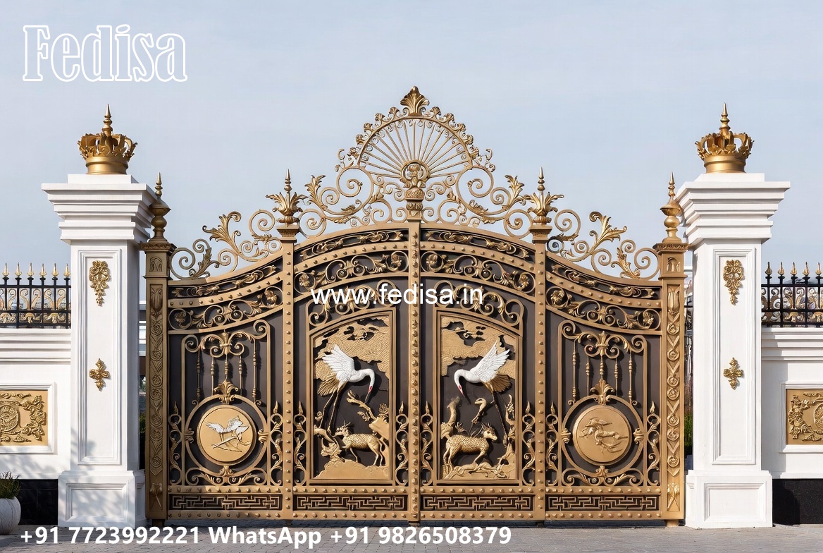 91 Fold Gate Design, Iron Garden Gate Designs Main Gates-contemporary Gates
