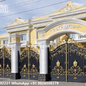 Square Bar Gate Design, Lohe Ka Sliding Gate Main Gates-contemporary Gates