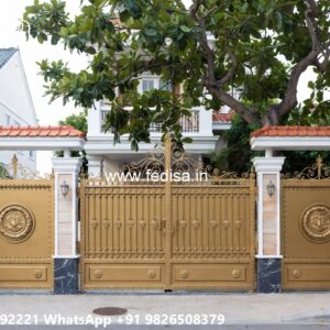 Square Bar Gate Design, Sliding Boundary Gate Main Gate Enterprises | Custom Gates & Fencing