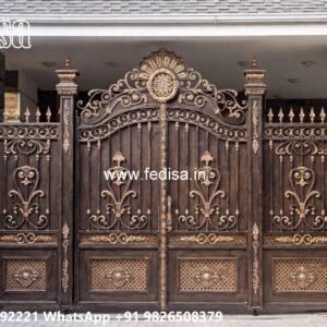 Cnc Cutting Main Gate Design, Front Iron Grill Design Main Gate Enterprises | Custom Gates & Fencing