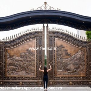 Iron Grill Gate Design, Main Gate Design Full Cover Main Gate Enterprises | Custom Gates & Fencing