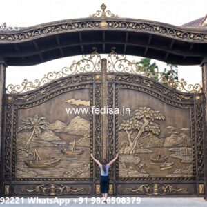 Boundary Wall Grill, Entrance Steel Gate Design Main Gate Enterprises | Custom Gates & Fencing