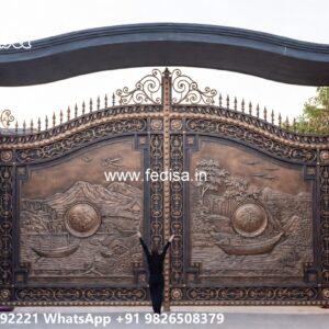 Front Door Entry Gates, Angular Gate Design Main Gate Enterprises | Custom Gates & Fencing