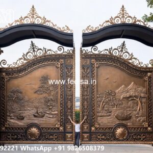 Cnc Cutting Main Gate Design, Entrance Grill Design Main Gate Enterprises | Custom Gates & Fencing