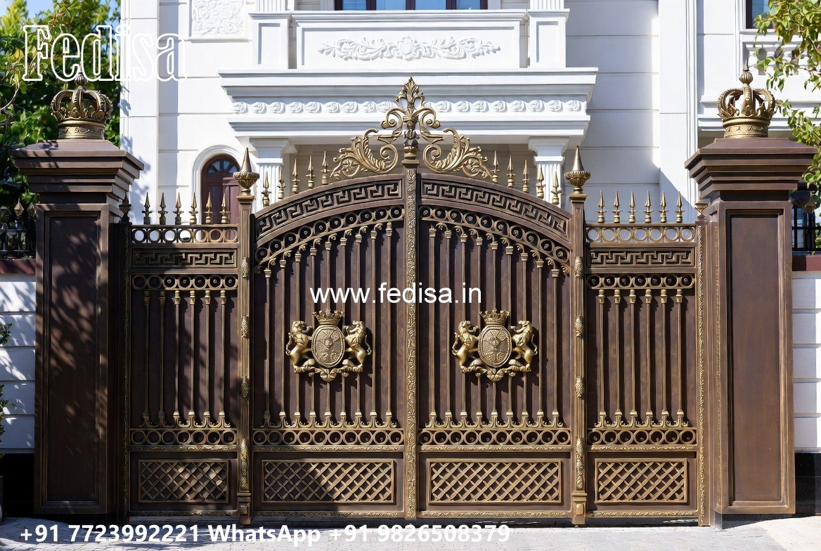 Steel Gate Single Door, Modern Main Gate Design Main Gate Enterprises | Custom Gates & Fencing