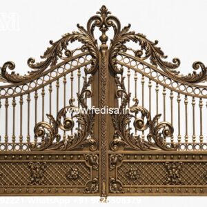 Lohe Ke Gate Ka Colour, Big Iron Gate Design Main Gate Lighting In Outdoor