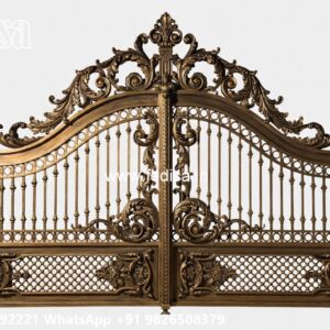 Iron Sheet Gate Design, Home Compound Gate Design Main Gate Lighting In Outdoor