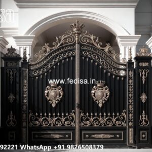 Lohe Ke Gate Ka Colour, Steel Gate Design For Temple Main Gate Lighting In Outdoor