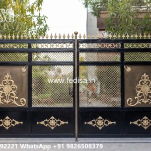 Cast Iron Gate Design, Lohe Ke Pipe Ka Gate Main Gate Lighting In Outdoor