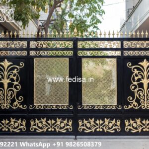 House Entrance Gate Design, Lohe Wale Gate Main Gate Lighting In Outdoor