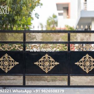 Steel Gate Design Latest, Maharaja Gate Design For Home Main Gate Lighting In Outdoor
