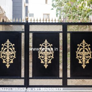 Steel Gate Design Latest, Main Gate Design Pipe Main Gate Lighting In Outdoor