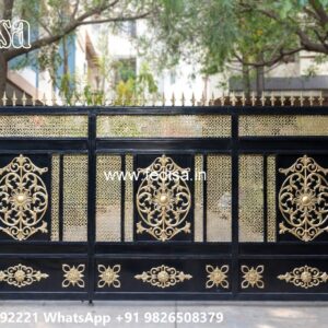 Lohe Ke Gate Ka Colour, Gate Panel Design Main Gate Lighting In Outdoor