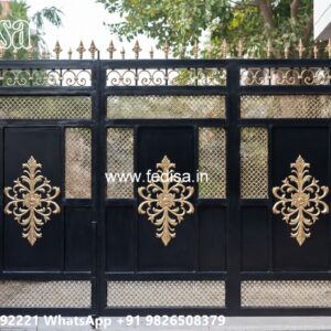 Steel Gate Design Latest, Outdoor Main Gate Design Main Gate Lighting In Outdoor