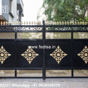 House Entrance Gate Design, Big Gate Design For Home Main Gate Lighting In Outdoor