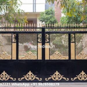 Steel Gate Design Latest, Lohe Ka Main Gate Design Main Gate Lighting In Outdoor