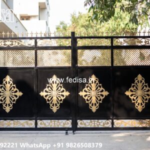 Steel Gate Design Latest, Folding Grill Gate Main Gate Lighting In Outdoor