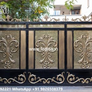 House Entrance Gate Design, Modern Iron Gate Design For House Main Gate Lighting In Outdoor
