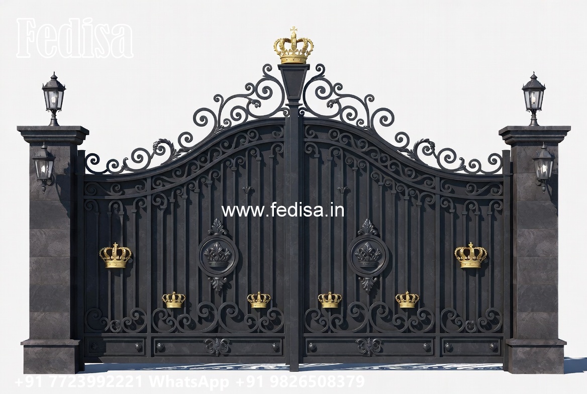 Gate Ke Upar Ka Design, Sliding Gate Simple Design Main Gate Lighting In Outdoor