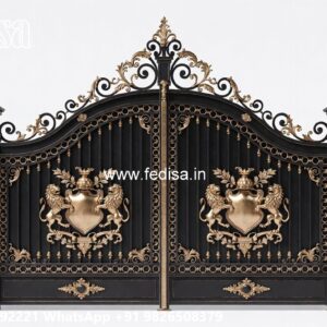 Steel Gate Single Door, Gate Metal Design Main Gate Lighting In Outdoor
