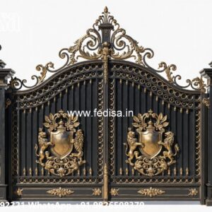Steel Gate Design Latest, Wood Gate Construction Main Gate Lighting In Outdoor
