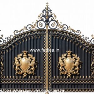 House Entrance Gate Design, Steel Gate Design 4 Feet Main Gate Lighting In Outdoor