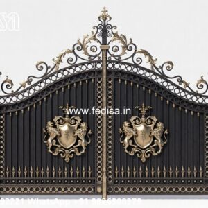 House Entrance Gate Design, 5 Feet Iron Gate Design Main Gate Lighting In Outdoor