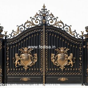Steel Gate Single Door, Collapsible Gate Colour Main Gate Lighting In Outdoor