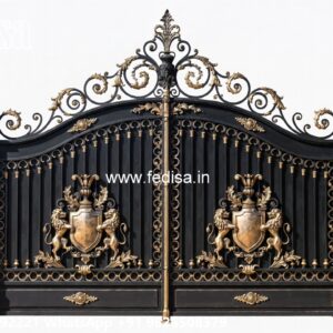 Lohe Ke Gate Ka Colour, Design Gate Modern Main Gate Lighting In Outdoor