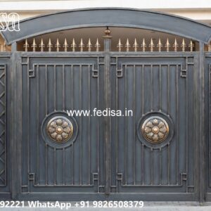 House Entrance Gate Design, Gate Design For Farmhouse Main Gate Lighting In Outdoor