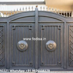 Lohe Ke Gate Ka Colour, Modern Iron Main Gate Design Main Gate Lighting In Outdoor