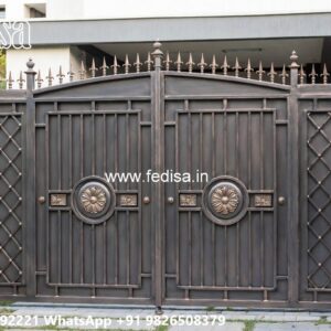 Lohe Ke Gate Ka Colour, Front Design Gate Main Gate Lighting In Outdoor