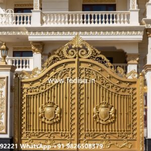 Gate Frame Design, Compound Main Gate Design Main Gate Lighting In Outdoor