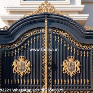 Steel Gate Design Latest, Indian Front Gate Design Main Gate Lighting In Outdoor